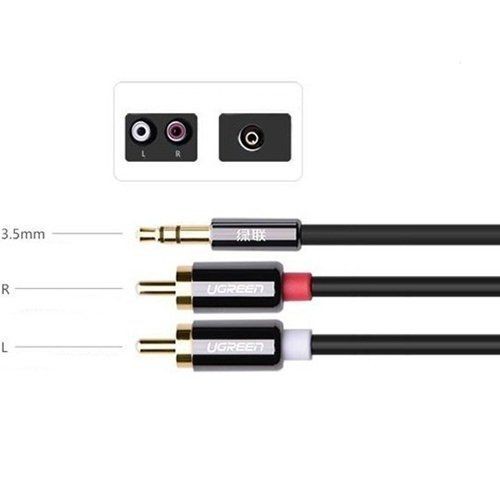Cáp Audio 3.5 ra 2 Đầu Hoa Sen 3Mét UGREEN 10590 - Hàng Chính Hãng