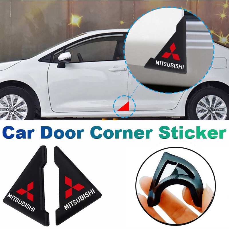 Bộ 2 Miếng Dán Góc Cửa Xe Hơi Chống Va Chạm / Trầy Xước Cho Mitsubishi Xpander ASX Challenger Triton Storm Mirage g4