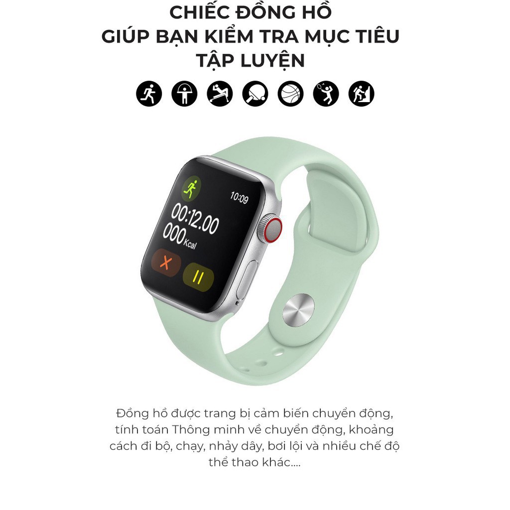 V3 Đồng Hồ Thông Minh T500 Smartband Seri 5 44mm Đo nhịp tim Chống nước IP67 Smartwatch 6