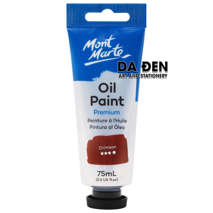 [DA ĐEN] Màu Sơn Dầu Mont Marte Tube 75ml - Crimson