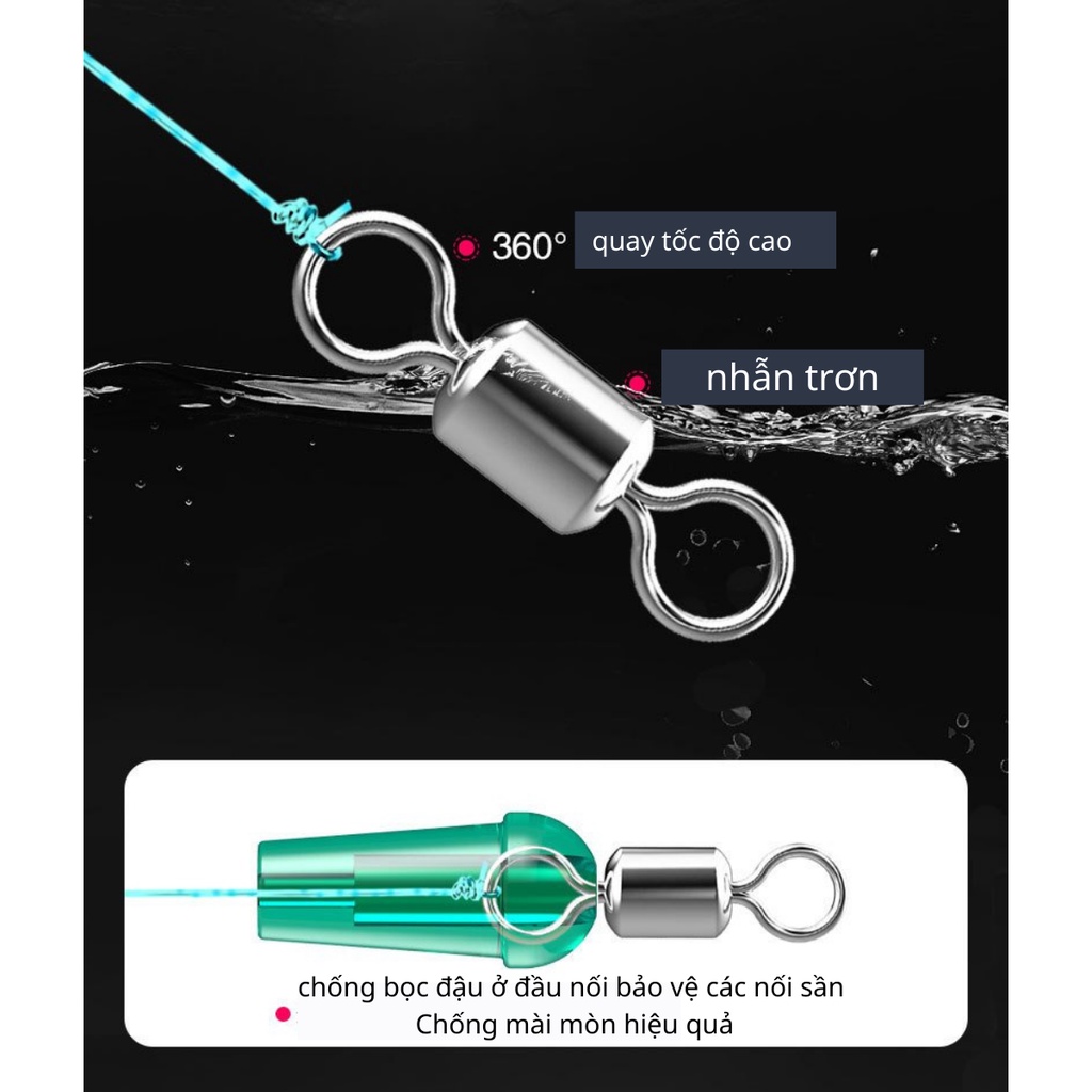 Trục Câu Đài Thiên Lý Lai Buộc Sẵn Tàng Hình Cao Cấp Màu Tím Dùng Cho Cần Câu Từ 3m6 - 8m - Mika Fishing