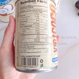 Nước cốt dừa hữu cơ Vietcoco 400ml