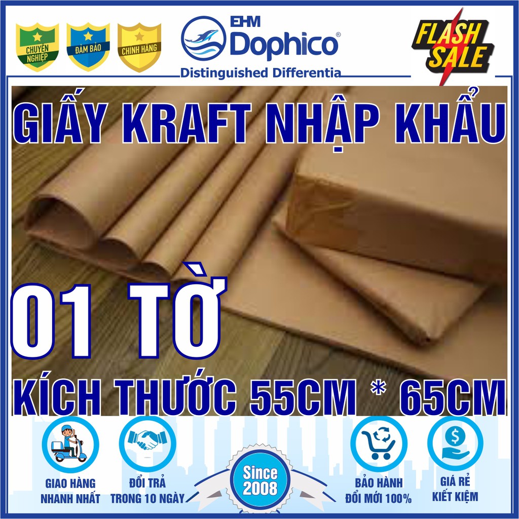 1 Tờ Giấy xi măng gói hàng – KT: 65cm x 55cm – Chống thấm nước – Dai chắc