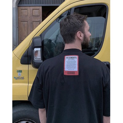 VETEMENTS new back patch English letters simple and loose all-match short-sleeved T-shirt
