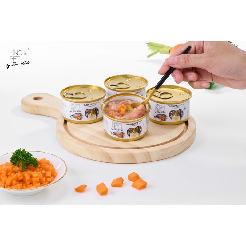 Pate cho mèo KING'S PET By Bảo Anh Lon Cao Cấp 80gr 8 vị
