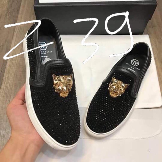 Slip on nam đính đá