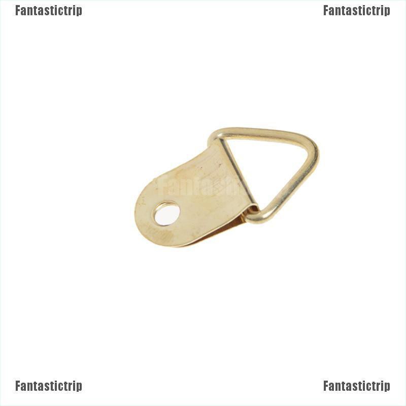 Bộ 10 Khung Ảnh Treo Tường Hình Chữ D Bằng Đồng Thau Màu Vàng