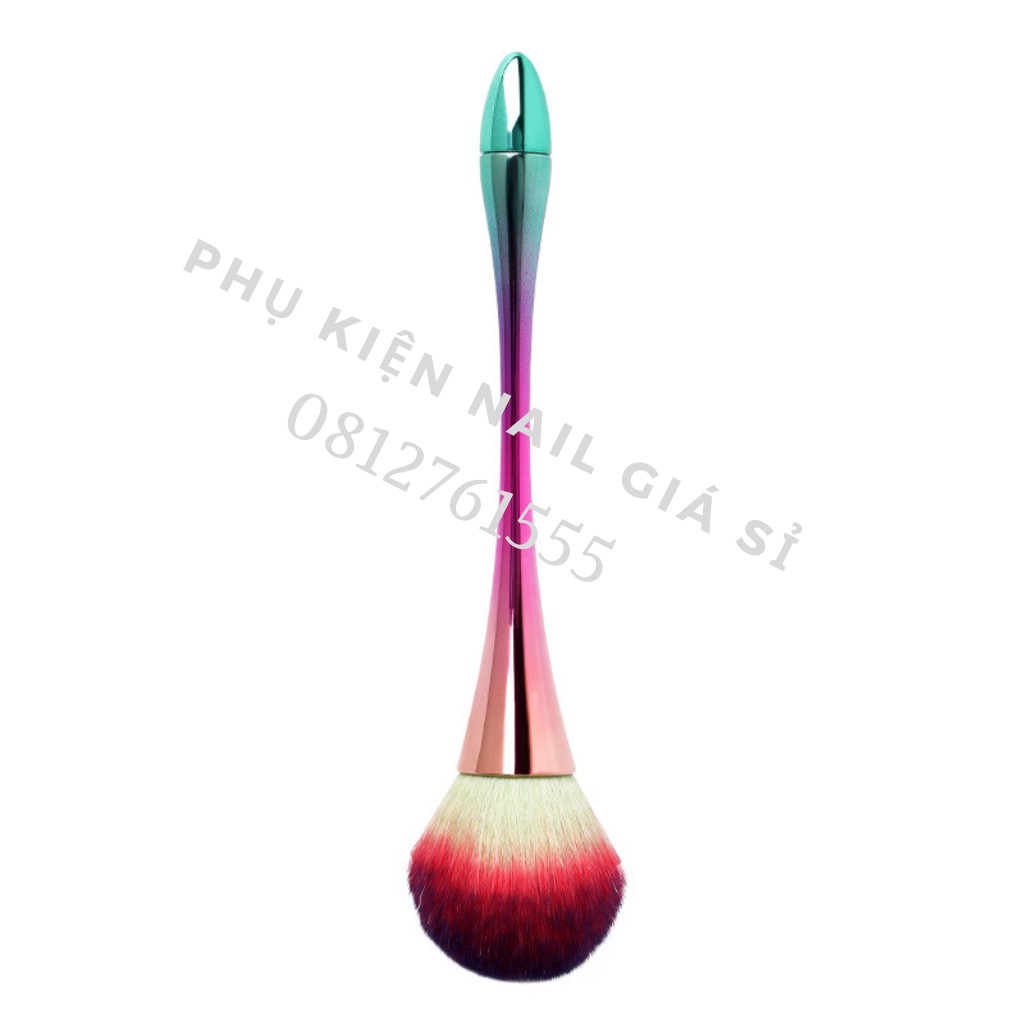 Chổi phủi bụi nail , cọ phủi bụi nail cán dài