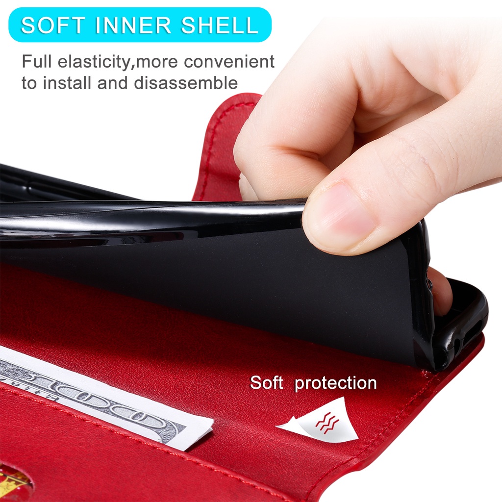 Flip Leather Ốp điện thoại Redmi 9T Xiaomi Redmi K40 Gaming K40 K40 Pro Redmi Note 12 Redmi Note 10 Pro Max Mi 11 Lite 5G NE Poco F3 X3 GT Poco M3 Full Protection Anti Fall Phone Cover