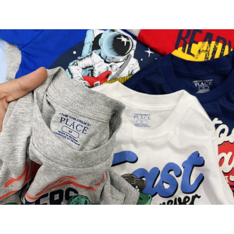 𝗦𝗵𝗼𝗽 𝗠𝗲̣ 𝗕𝗼𝗯 𝟴𝟲 - Bộ bé trai cộc tay Place xuất dư size 1-5 tuổi