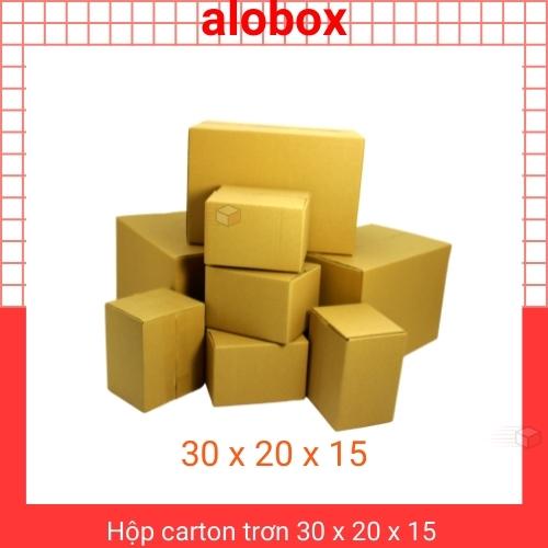Hộp carton đóng hàng, thùng carton lớn chuyển nhà kích thước 30x20x15, bán lẻ 1 hộp carton giao nhanh hỏa tốc - alobox.