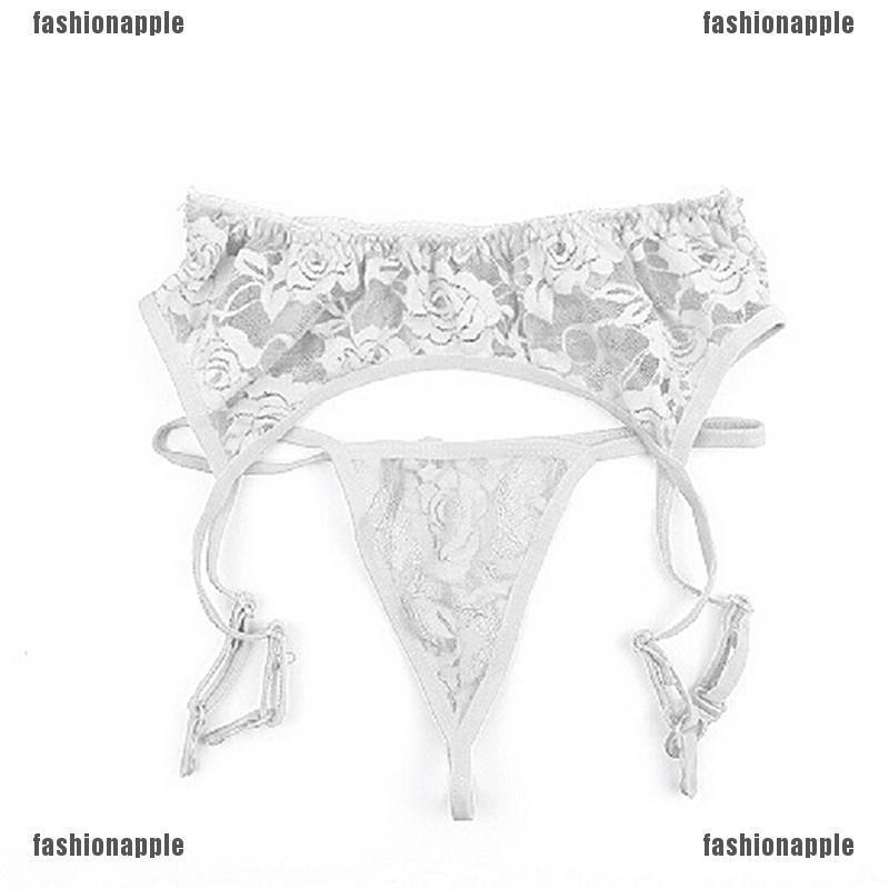 Bộ Quần Lót Lọt Khe Kèm Đai Nịt Bít Tất Gợi Cảm Dành Cho Nữ