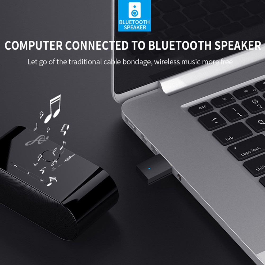 PC Usb Nhận Tín Hiệu Âm Thanh Bluetooth 5.0 Kèm Dây Cáp Âm Thanh Jack 3.5mm