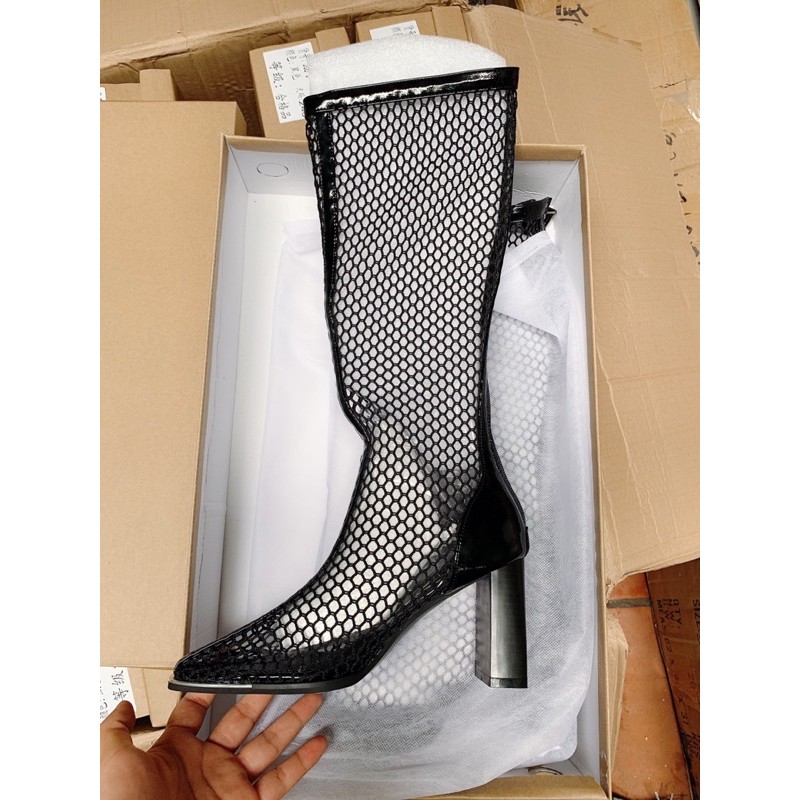 Bốt boot lưới mõm kim loại đế trụ fullbox quảng châu cao cấp