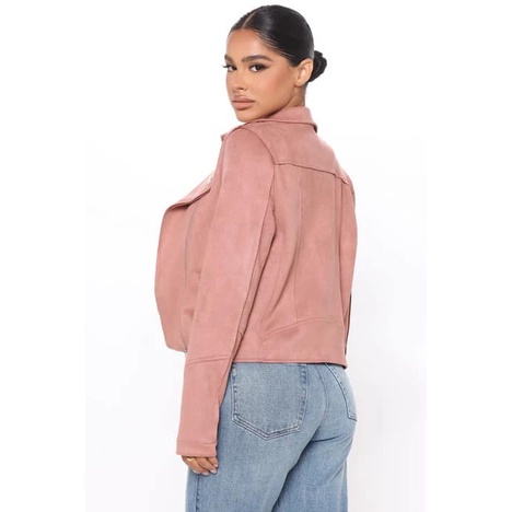 Áo Khoác Da Lộn Nữ BLASHE Hàng VNXK