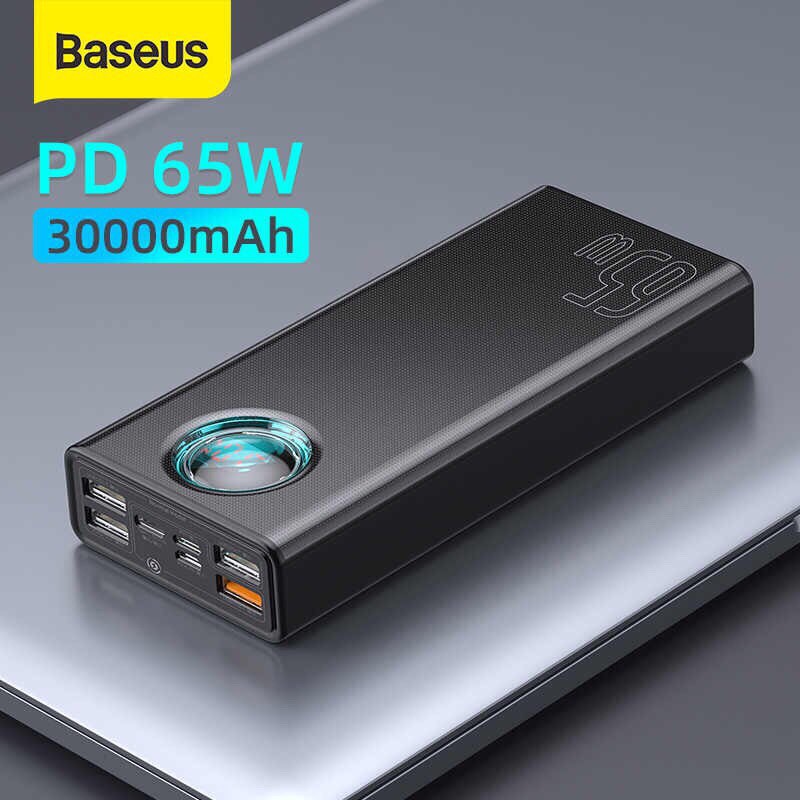 Pin Sạc Dự Phòng Baseus BS-30KP365 Dung Lượng 30000mah - 65W Sạc Nhanh QC3.0 Cho Iphone Ipad Laptop