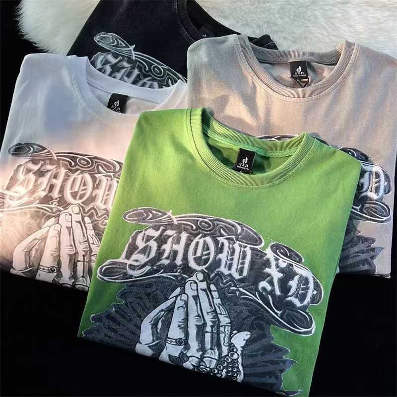 Áo Thun Nam Tay Ngắn Dáng Rộng Phong Cách Hip Hop