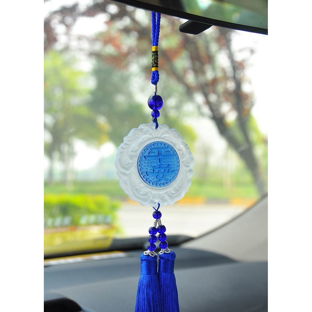 Khánh Treo Xe Ô Tô Đá Ngọc Tự Nhiên Khắc Chữ Bình An