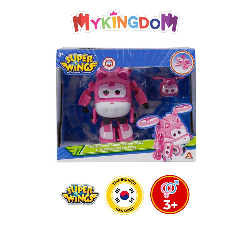 Đồ Chơi SUPERWINGS Robot Biến Hình Cỡ Lớn Dizzy Lốc Xoáy Kết Hợp Thú Cưng Dizzy YW750944
