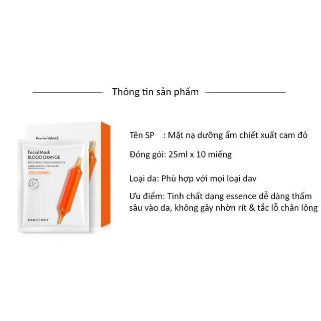 Mặt nạ dưỡng trắng da IMAGES nội địa trung cam đỏ | BigBuy360 - bigbuy360.vn