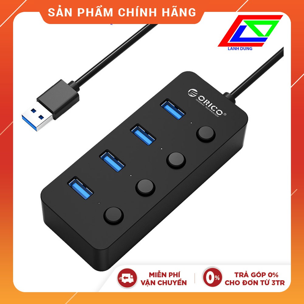 Bộ chia USB 3.0 Orico W9PH4 - Hàng chính hãng