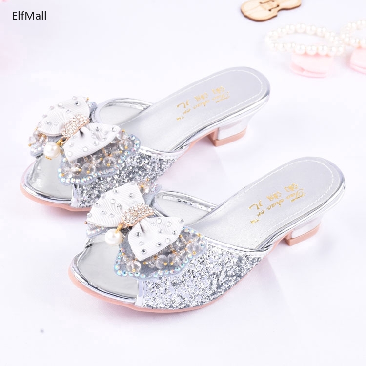 Baby Girls Elsa Princess Shoes Soft Soles Crystal Sandals