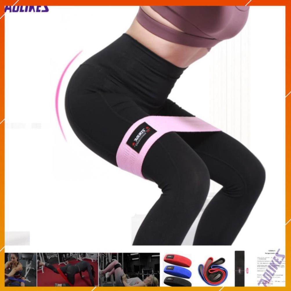 Bộ dây đàn hồi kháng lực Aolikes rb 3603 3604 HBR miniband cao su tập mông chân hông eo bụng đùi fitness gym