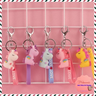 Móc khóa ngựa pony (kỳ lân), móc khóa cute giả rẻ, dùng làm móc khóa treo túi xách (Có sẳn)