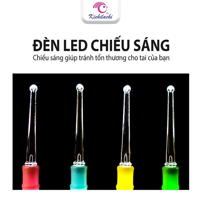 Que lấy dáy tai phát sáng có đèn led cho bé Kichilachi Kichi