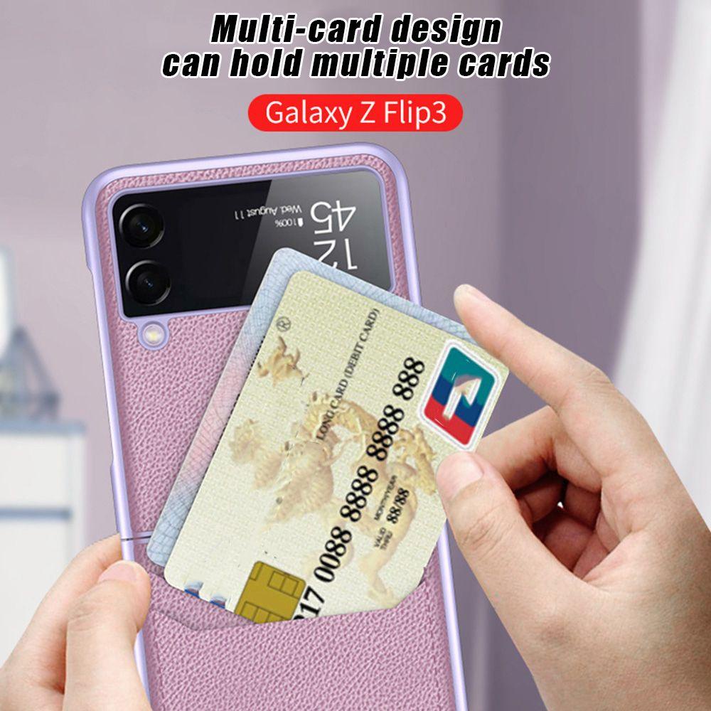 Ốp Điện Thoại Nhựa PVC Chống Sốc Nhiều Ngăn Đựng Thẻ Cho Samsung Galaxy Z Flip 3