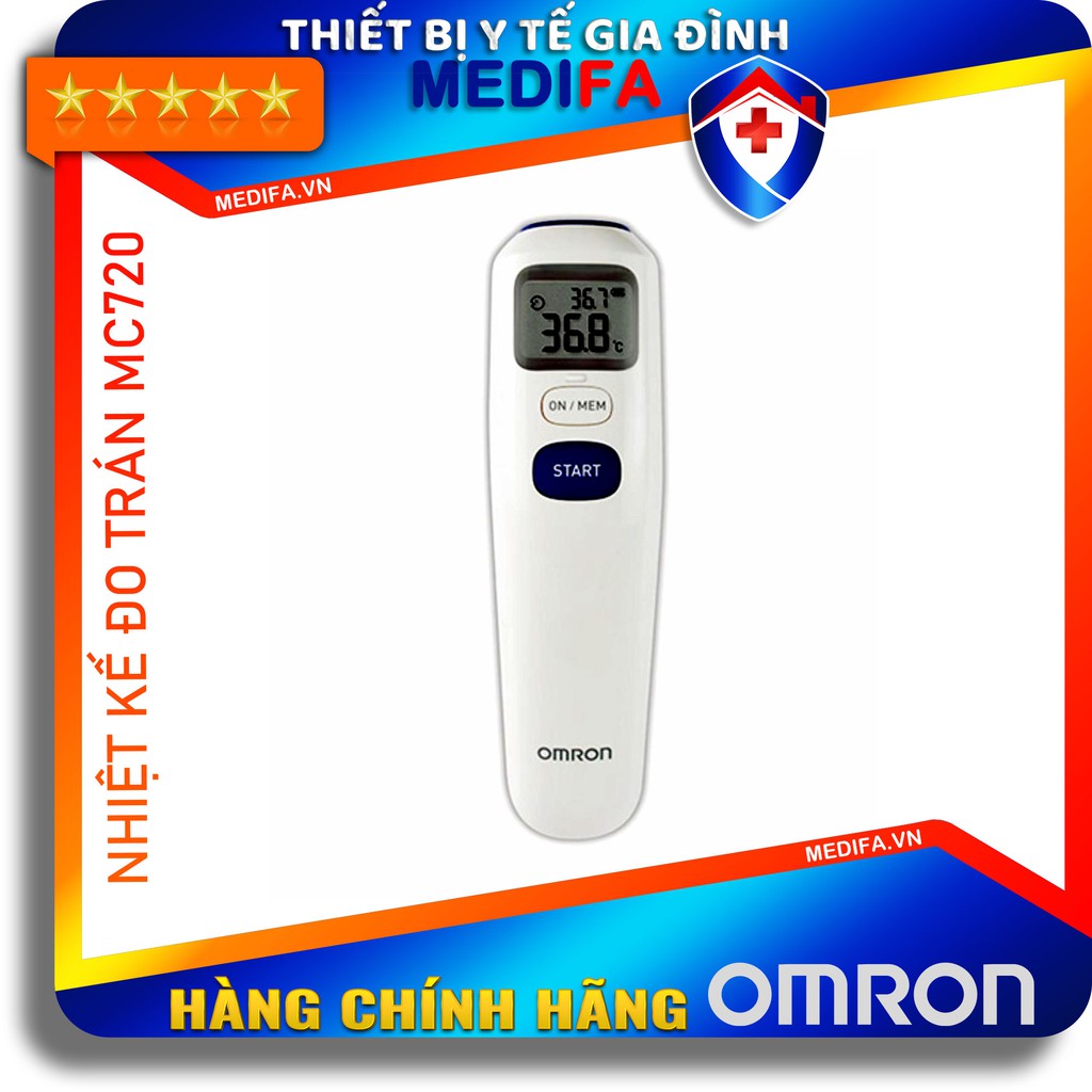 [SẴN HÀNG] Nhiệt kế 3 trong 1 đo trán đo nhiệt độ phòng bề mặt (nước tắm), Omron MC 720, BH 2 năm 1 đổi 1