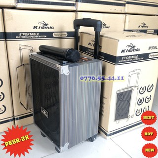 Loa Kéo Karaoke Bluetooth Kiomic Q8 Pro Tặng Micro Không Dây Hát Siêu Hay Mẫu Mới 2020