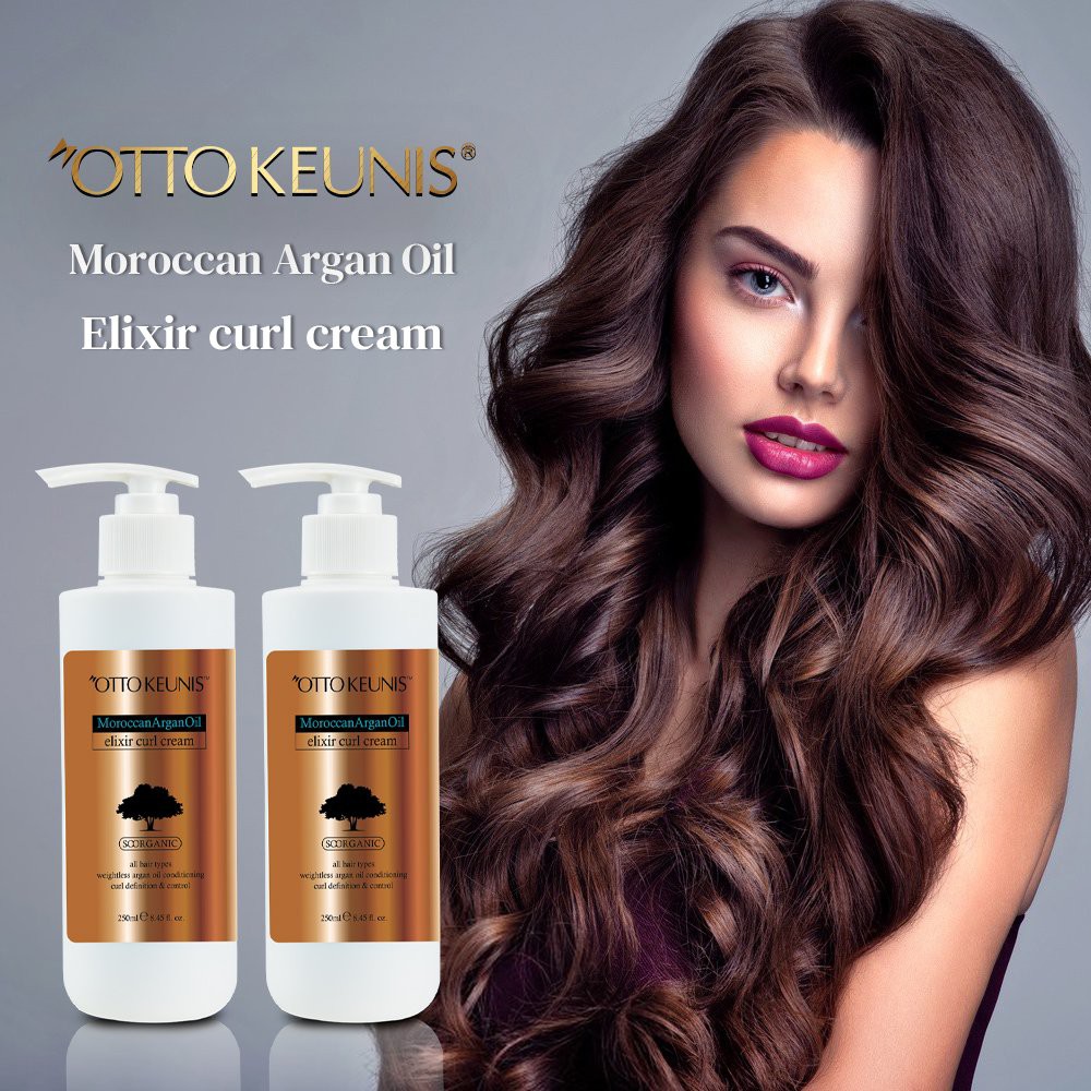 Kem Giữ Nếp Tóc Xoăn Otto Keunis Elixir Curl Cream chai 250ml