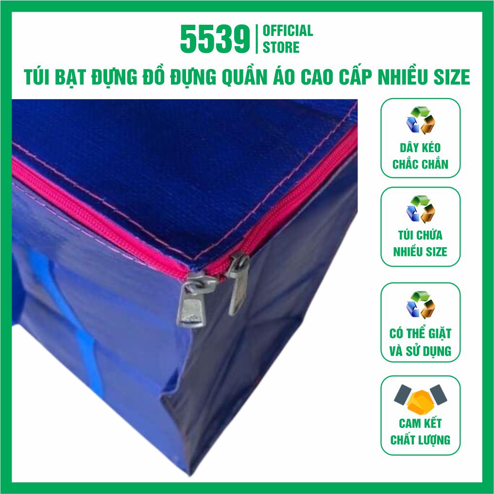 Túi bạt đựng quần áo có dây kéo túi bạt đựng đồ giao hàng đa năng nhiều size lựa chọn không thấm nước - Shop 5539