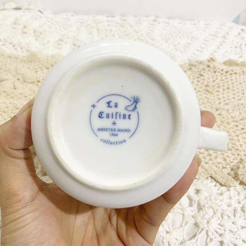 Ly sứ Nhật lam vẽ chữ Maison - gốm sứ hoạt hình dễ thương phong cách Nhật bản
