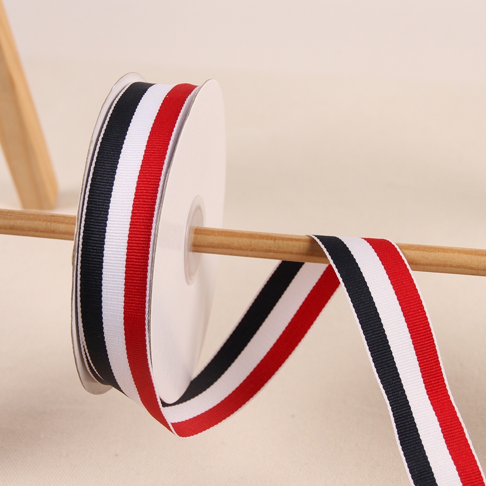 2.5cm Rộng Đỏ Trắng Xanh Đỏ Trắng Đen Sọc Với Trang Trí Thủ Công Hoa Làm Bánh Quà Tặng Bao Bì