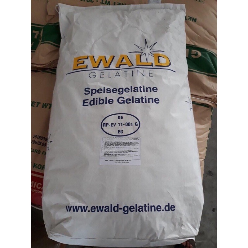 Gói 1kg gelatin bột Đức Ewald chia từ bao 25kg