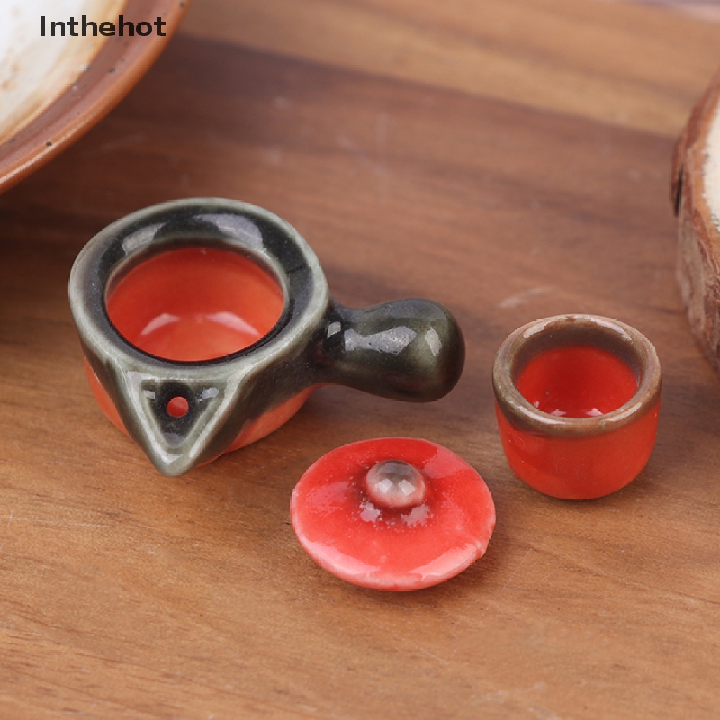 Bộ 2 Tách Uống Trà mini Bằng Sứ Trang Trí Nhà Búp Bê