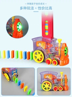 Đồ chơi Xe lửa thông minh thả domino tự động (clip thật)