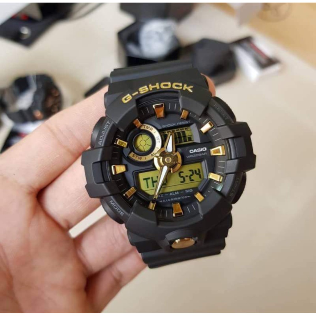 Đồng hồ nam Casio G-Shock GA-810B-1A4DR &amp; G-SHOCK GA-710B-1A9 Rose Gold Black kính c