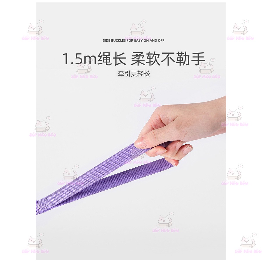 Balo kèm dây dắt cho Mèo mang đi chơi đựng bánh và súp thưởng xinh xắn