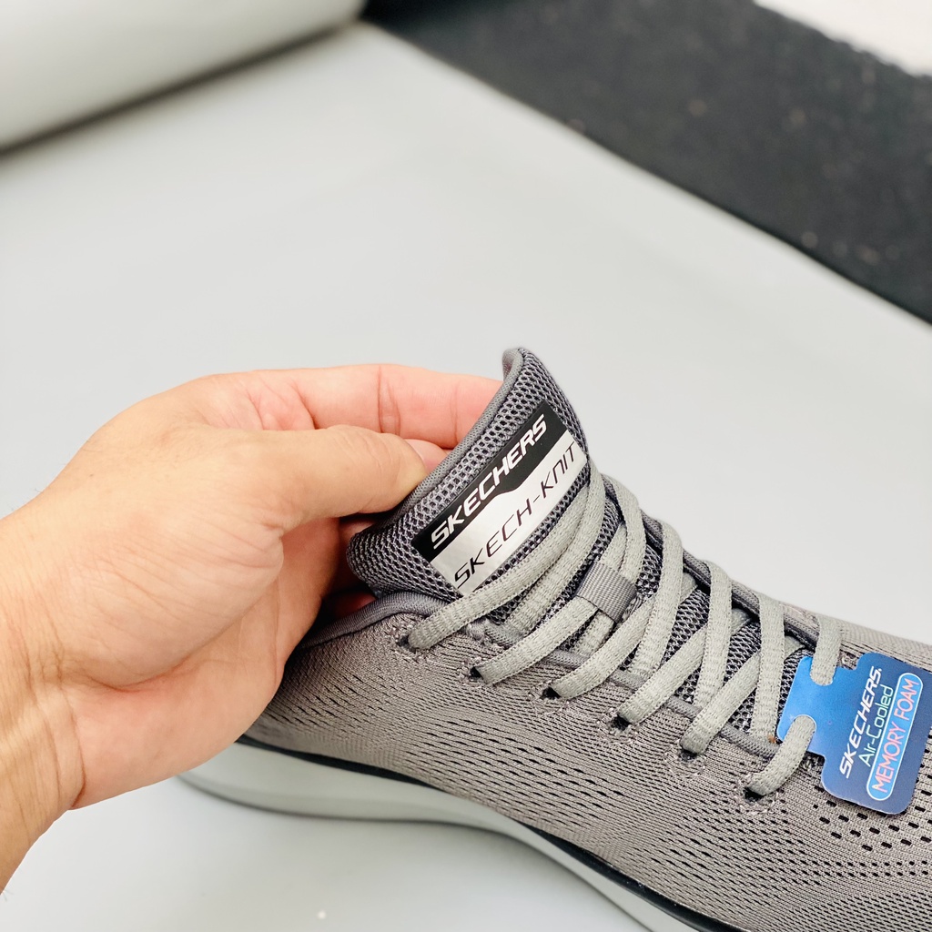 Giày thể thao nam màu ghi skechers quantumflex 52387