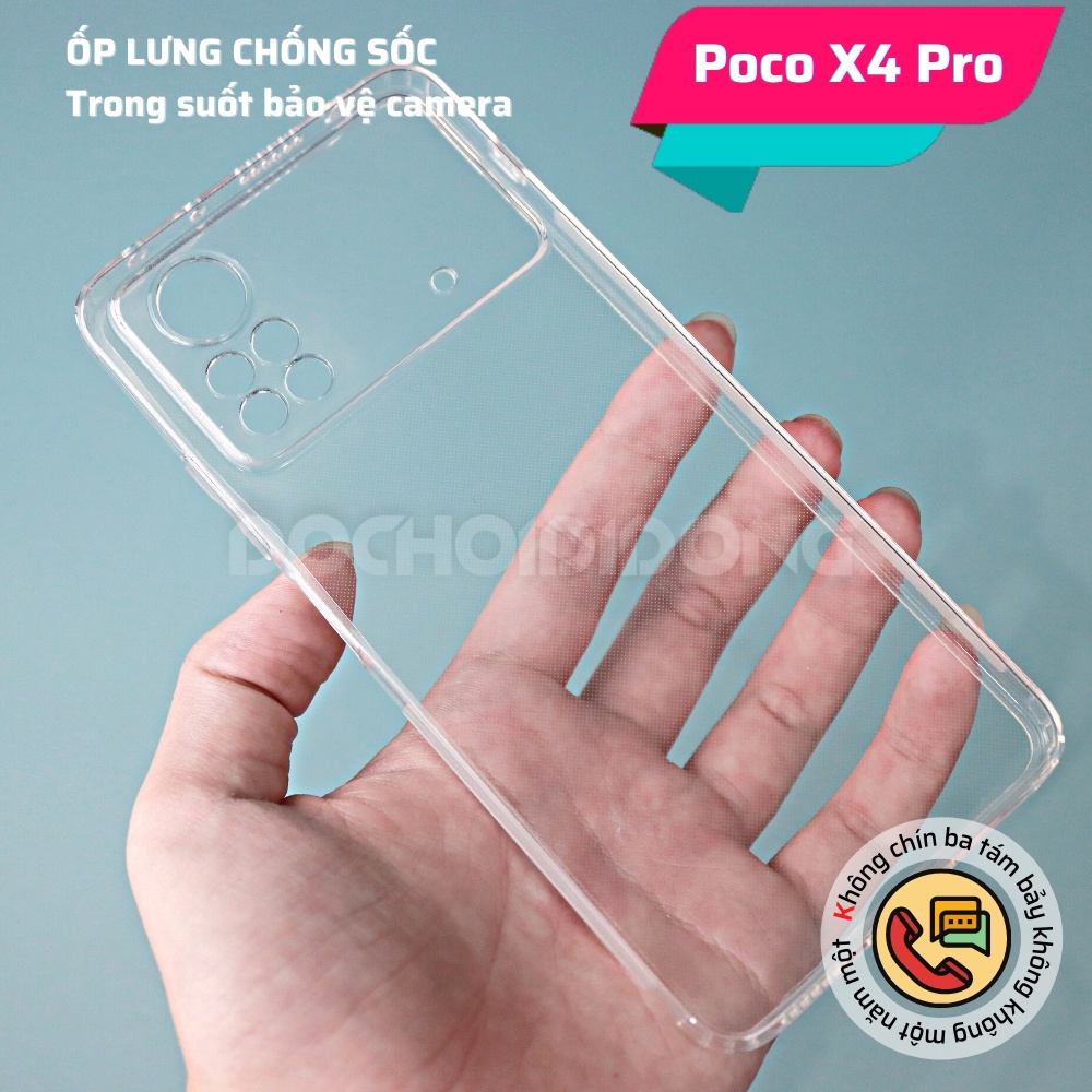 Ốp Lưng Dẻo Trong Suốt Cho Xiaomi Poco X4 Pro Chống Sốc Bảo Vệ Camera