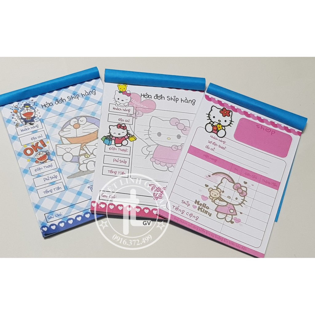 Hóa đơn ship hàng mẫu mới siêu cute