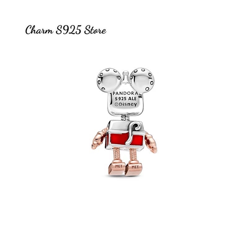 charm Pan mickey vàng hồng phối trắng bạc s925 cao cấp