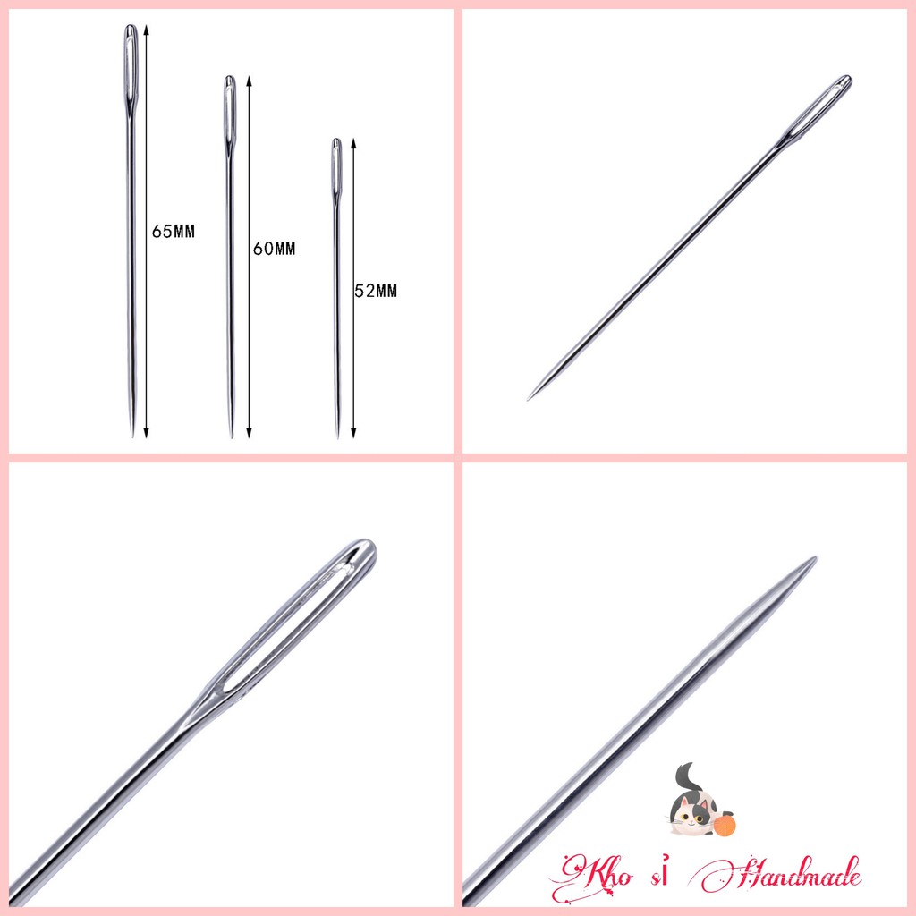 Kim khâu len đầu nhọn nhiều size ( chỉ dùng cho len sợi nhỏ 1mm)