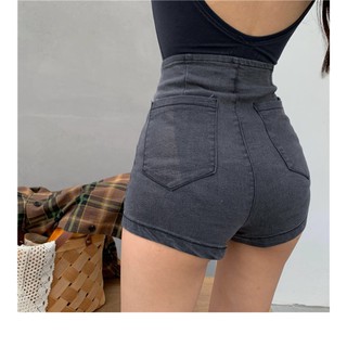 quần short jean cạp cao