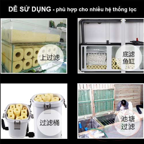Sứ lọc thanh hoa mai vàng vật liệu lọc thô xử lý nước bể cá tép thủy sinh