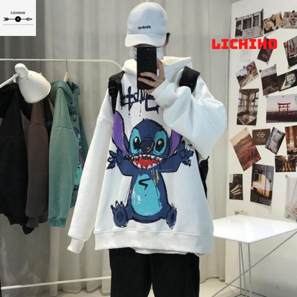 Áo khoác hoodie unisex fom rộng MOJI AKNM14 LICHIHO jacket nỉ streetstyle nam nữ hottrend rẻ đẹp mềm mịn | BigBuy360 - bigbuy360.vn
