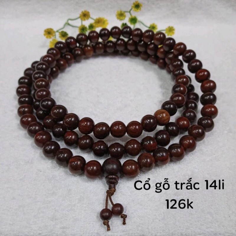 Chuỗi 108 hạt gỗ trắc